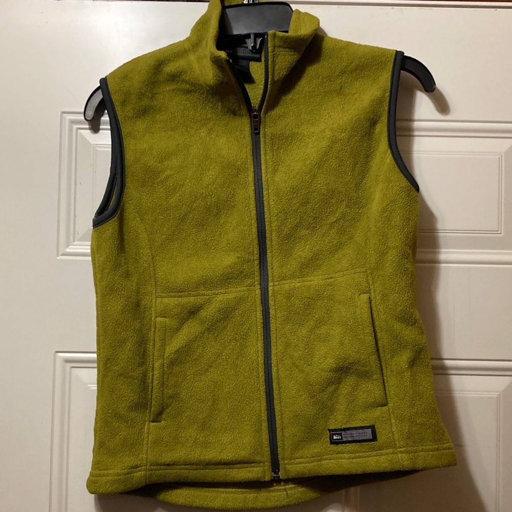 Rei Olive Green Fleece Vest S